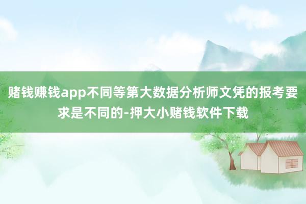 赌钱赚钱app不同等第大数据分析师文凭的报考要求是不同的-押大小赌钱软件下载