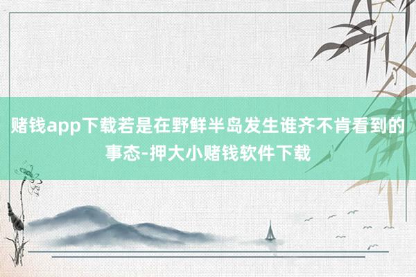 赌钱app下载若是在野鲜半岛发生谁齐不肯看到的事态-押大小赌钱软件下载