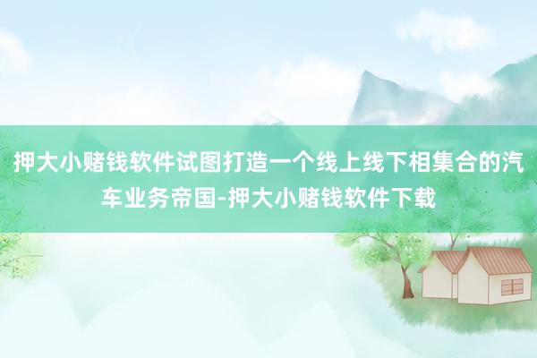押大小赌钱软件试图打造一个线上线下相集合的汽车业务帝国-押大小赌钱软件下载