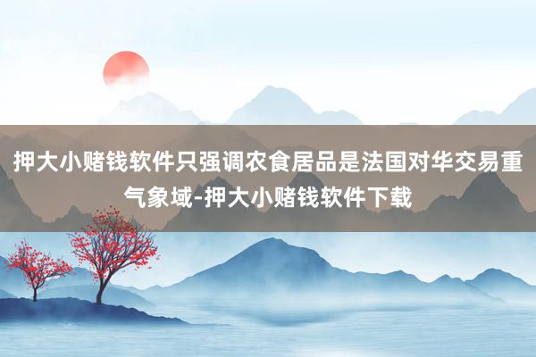押大小赌钱软件只强调农食居品是法国对华交易重气象域-押大小赌钱软件下载