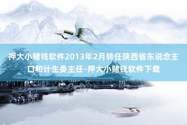 押大小赌钱软件2013年2月转任陕西省东说念主口和计生委主任-押大小赌钱软件下载