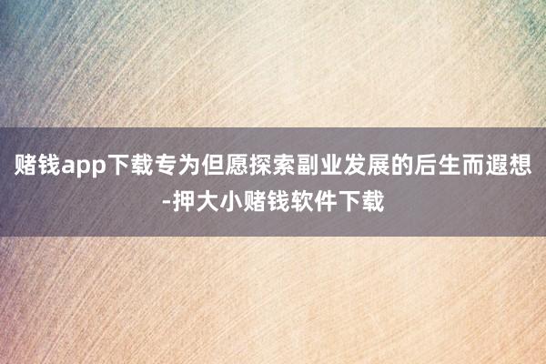 赌钱app下载专为但愿探索副业发展的后生而遐想-押大小赌钱软件下载