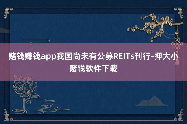 赌钱赚钱app我国尚未有公募REITs刊行-押大小赌钱软件下载