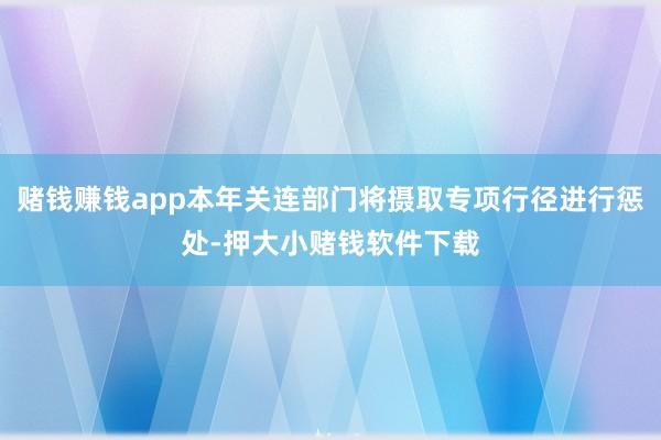 赌钱赚钱app本年关连部门将摄取专项行径进行惩处-押大小赌钱软件下载
