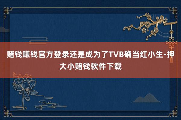 赌钱赚钱官方登录还是成为了TVB确当红小生-押大小赌钱软件下载