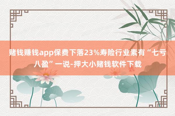 赌钱赚钱app保费下落23%寿险行业素有“七亏八盈”一说-押大小赌钱软件下载
