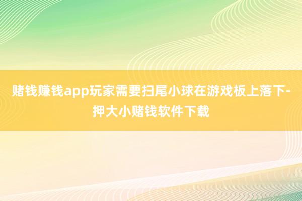 赌钱赚钱app玩家需要扫尾小球在游戏板上落下-押大小赌钱软件下载