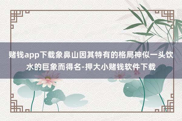 赌钱app下载象鼻山因其特有的格局神似一头饮水的巨象而得名-押大小赌钱软件下载