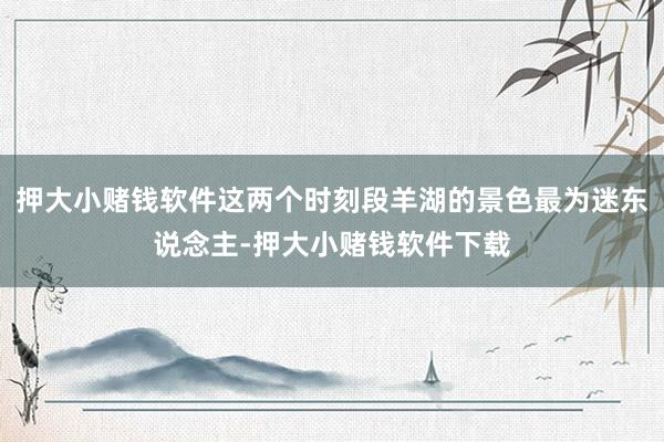 押大小赌钱软件这两个时刻段羊湖的景色最为迷东说念主-押大小赌钱软件下载