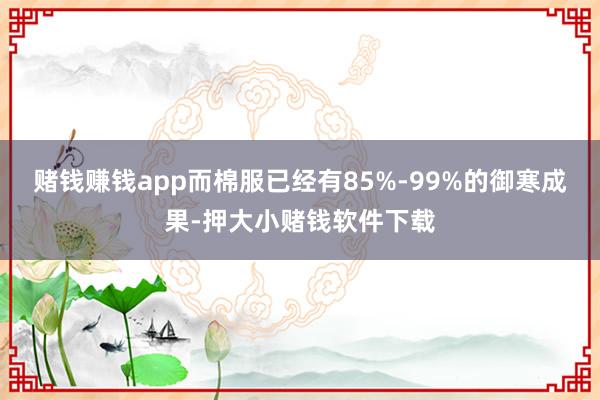 赌钱赚钱app而棉服已经有85%-99%的御寒成果-押大小赌钱软件下载