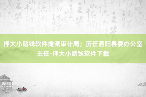 押大小赌钱软件摊派审计局；历任泗阳县委办公室主任-押大小赌钱软件下载
