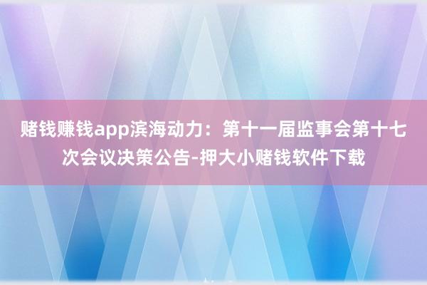 赌钱赚钱app滨海动力：第十一届监事会第十七次会议决策公告-押大小赌钱软件下载