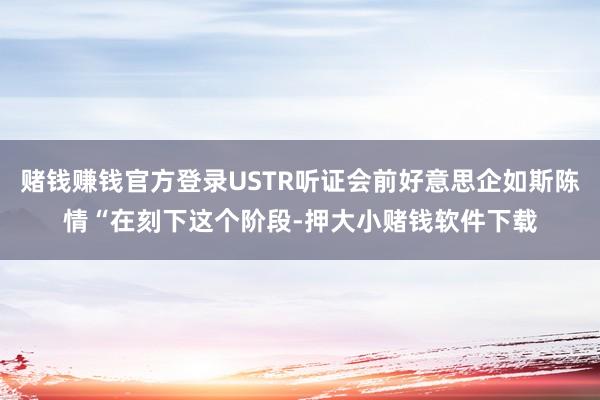 赌钱赚钱官方登录USTR听证会前好意思企如斯陈情“在刻下这个阶段-押大小赌钱软件下载