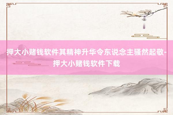 押大小赌钱软件其精神升华令东说念主骚然起敬-押大小赌钱软件下载