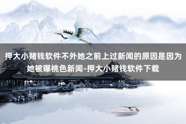 押大小赌钱软件不外她之前上过新闻的原因是因为她被曝桃色新闻-押大小赌钱软件下载