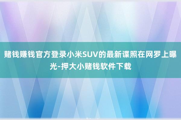 赌钱赚钱官方登录小米SUV的最新谍照在网罗上曝光-押大小赌钱软件下载