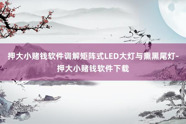 押大小赌钱软件调解矩阵式LED大灯与熏黑尾灯-押大小赌钱软件下载