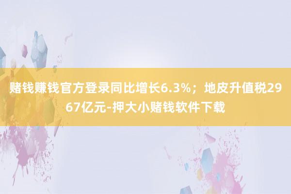 赌钱赚钱官方登录同比增长6.3%；地皮升值税2967亿元-押大小赌钱软件下载