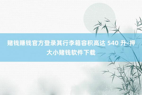 赌钱赚钱官方登录其行李箱容积高达 540 升-押大小赌钱软件下载