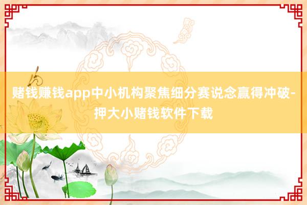 赌钱赚钱app中小机构聚焦细分赛说念赢得冲破-押大小赌钱软件下载