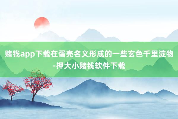 赌钱app下载在蛋壳名义形成的一些玄色千里淀物-押大小赌钱软件下载