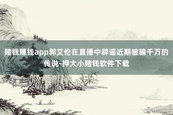 赌钱赚钱app郭艾伦在直播中辟谣近期被骗千万的传说-押大小赌钱软件下载
