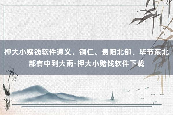 押大小赌钱软件遵义、铜仁、贵阳北部、毕节东北部有中到大雨-押大小赌钱软件下载