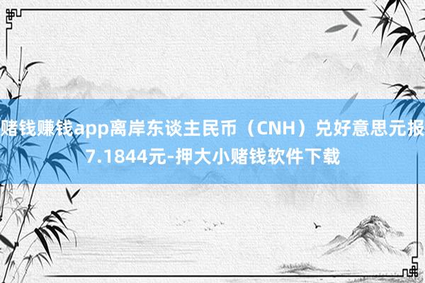 赌钱赚钱app离岸东谈主民币（CNH）兑好意思元报7.1844元-押大小赌钱软件下载