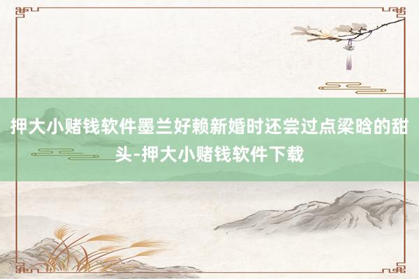 押大小赌钱软件墨兰好赖新婚时还尝过点梁晗的甜头-押大小赌钱软件下载