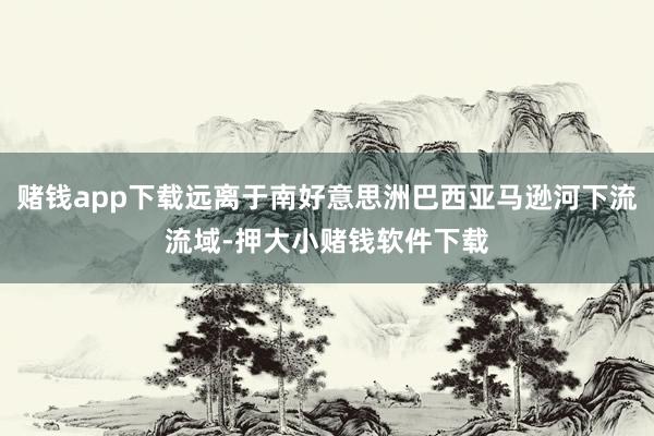 赌钱app下载远离于南好意思洲巴西亚马逊河下流流域-押大小赌钱软件下载