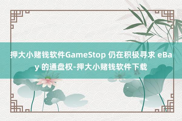 押大小赌钱软件GameStop 仍在积极寻求 eBay 的通盘权-押大小赌钱软件下载