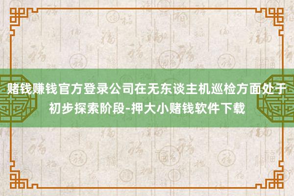 赌钱赚钱官方登录公司在无东谈主机巡检方面处于初步探索阶段-押大小赌钱软件下载