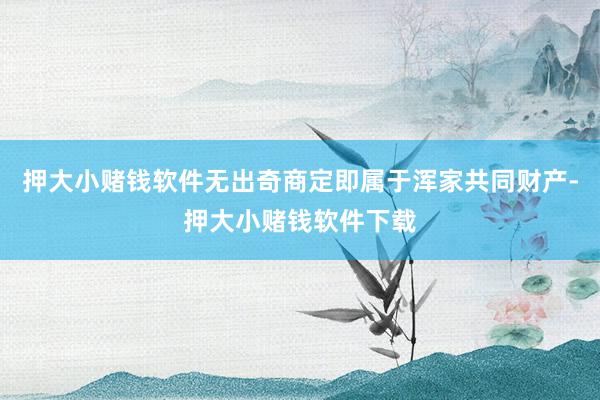押大小赌钱软件无出奇商定即属于浑家共同财产-押大小赌钱软件下载